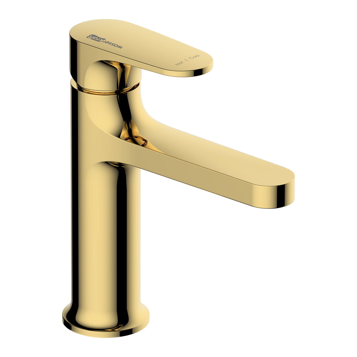 Wasserkraft Neckar 2100 Смеситель для раковины 1 отв., без дк, излив 10,4 см, цвет: глянц. золото 2103