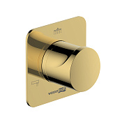 Wasserkraft Neckar 2100 Переключатель потоков на 3 источника, с внутренней частью, цвет: золото A278