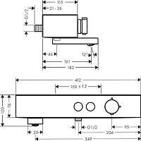 Hansgrohe ShowerTablet Select Термостат для ванны на 2 потребителя, цвет: хром 24340000