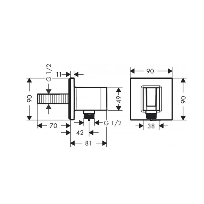 Hansgrohe FixFit E Шланговое подключение с держателем душа, цвет: матовый белый 26889700