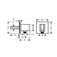 Hansgrohe FixFit E Шланговое подключение с держателем душа, цвет: матовый белый 26889700