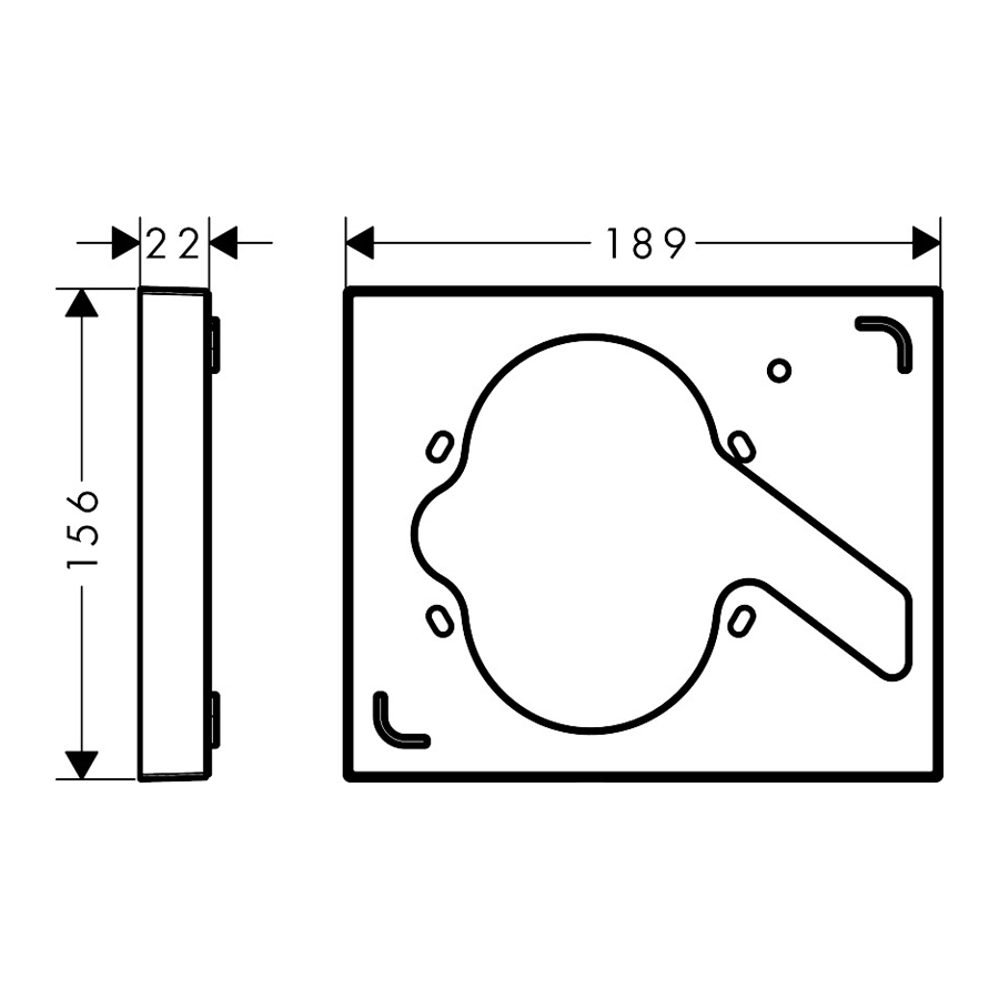 Hansgrohe Удлинитель внешней части IBox 2,2 см, цвет: хром 13601000