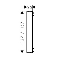 Hansgrohe ShowerSelect Glass Удлинение для ShowerSelect, стекло, цвет: хром 13604000