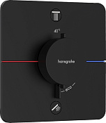 Hansgrohe ShowerSelect Q Термостат для душа встраиваемый на 2 потребителя, цвет: матовый черный 15583670