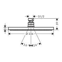 Hansgrohe Raindance S Верхний душ 23,6 см, 1 вид струи, цвет: матовый белый 27623700