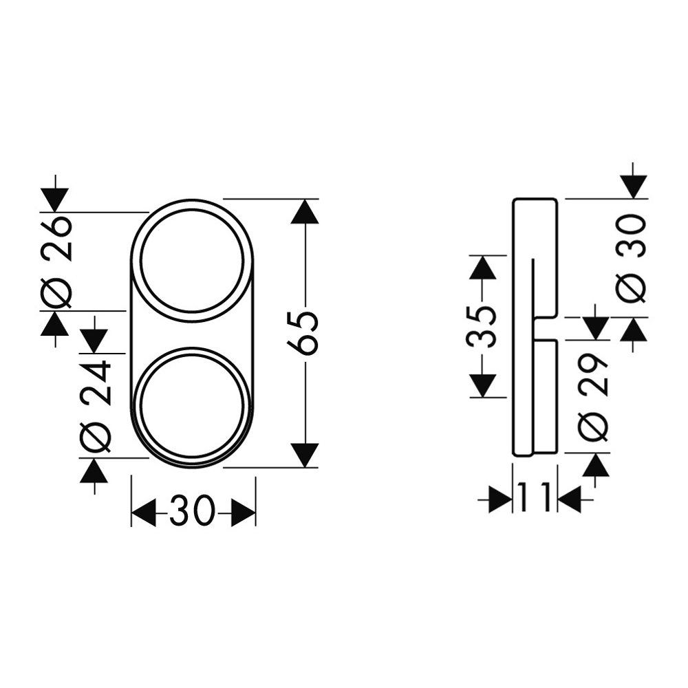 Hansgrohe Принадлежность для душевого шланга DN22/DN25, цвет: прозрачный 28072000