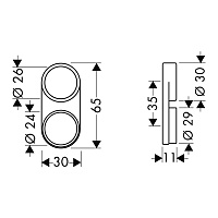Hansgrohe Принадлежность для душевого шланга DN22/DN25, цвет: прозрачный 28072000