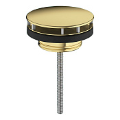 Hansgrohe Донный клапан с фиксированной крышкой, для раковины, универ., цвет: полированное золото 50001990