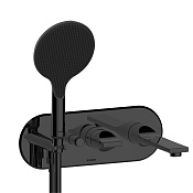 Bossini Apice Смеситель для ванны встраиваемый, с ручным душем, цвет: mat black Z00557.073