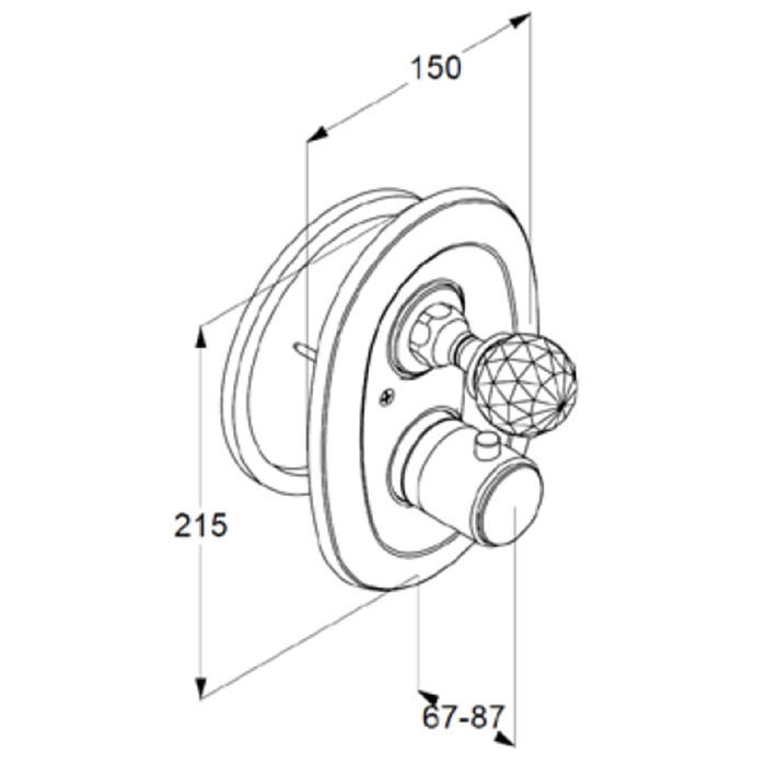 Kludi Adlon Смеситель встраиваемый термостатический, внешняя часть, цвет: хром 5172005G5