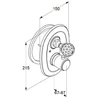 Kludi Adlon Смеситель встраиваемый термостатический, внешняя часть, цвет: хром 5172005G5