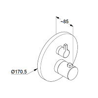 Kludi Nova Fonte Смеситель для ванны встраиваемый, внешняя часть, цвет: хром 208300515
