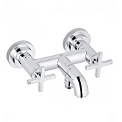 Kludi Nova Fonte Смеситель для ванны и душа DN 15 настенный, крестообразные рукоятки, цвет: хром 205400520