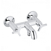 Kludi Nova Fonte Смеситель для ванны и душа DN 15 настенный, рукоятки Deco, цвет: хром 205400539