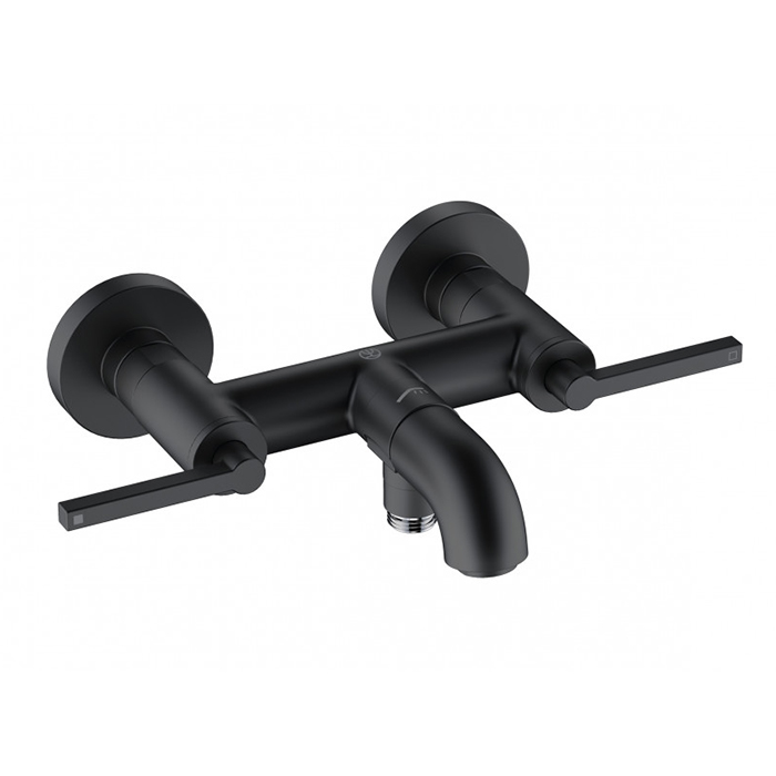 Kludi Nova Fonte Смеситель для ванны и душа DN 15 настенный, цвет: черный матовый 205403915