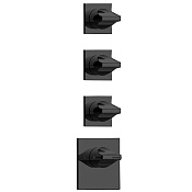 Bossini Apice Смеситель для душа встраиваемый, термостат., 3 запорных вентиля, цвет: mat black Z035205.073