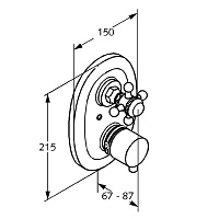 Kludi 1926 Смеситель для душа встраиваемый, внешняя часть, цвет: золото 517204520