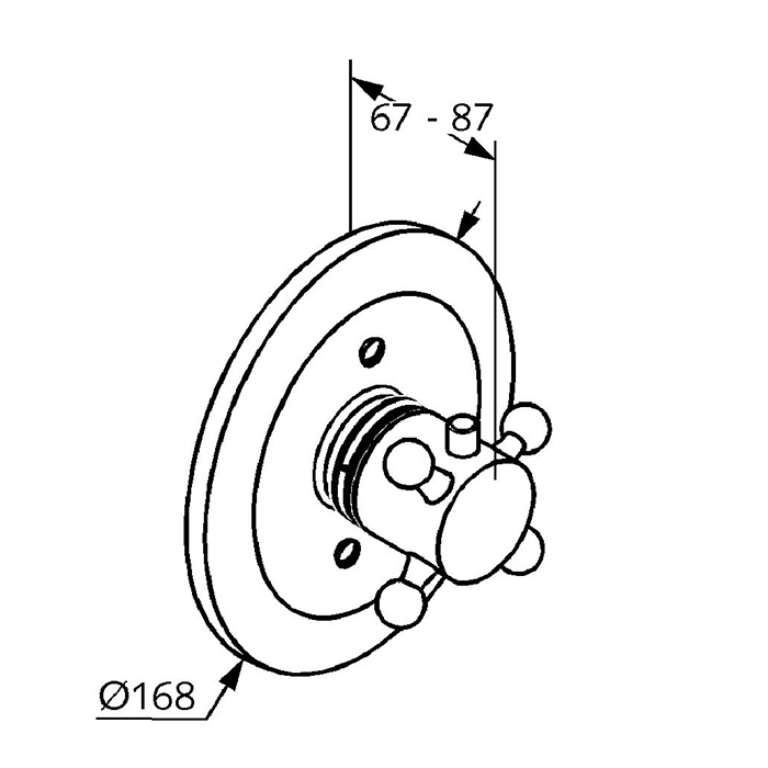 Kludi 1926 Смеситель для душа встраиваемый, внешняя часть, цвет: золото 517194520