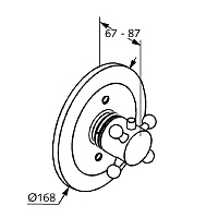 Kludi 1926 Смеситель для душа встраиваемый, внешняя часть, цвет: золото 517194520