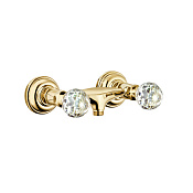 Kludi Adlon Смеситель для душа DN 15 настенный, ручки хрусталь, цвет: золото 5161045G4