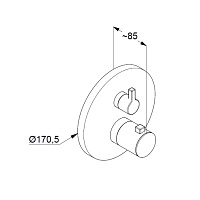 Kludi Nova Fonte Смеситель для душа встраиваемый, внешняя часть, цвет: черный матовый 208353915