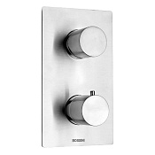 Bossini Inox Смеситель термостатический, встраиваемый, с девиатр., цвет: mat brushed stainless steel INZ003.075