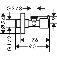 Axor Угловой вентиль S, цвет: хром 51310000
