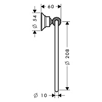 Axor Montreux Полотенцедержатель кольцевой подвесной, латунь, цвет: шлифованное золото 42021250