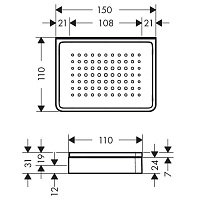 Axor Universal Мыльница-полочка 15 см подвесная, латунь, цвет: полированное золото 42803990