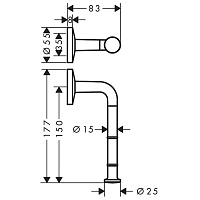 Axor Universal Circular Держатель для туалетной бумаги подвесной, латунь, цвет: шлифованное золото 42856250