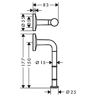 Axor Universal Circular Держатель для туалетной бумаги подвесной, латунь, цвет: шлифованный никель 42856820