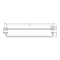 Axor Universal Circular Полотенцедержатель 80 см подвесной, латунь, цвет: шлифованный никель 42880820