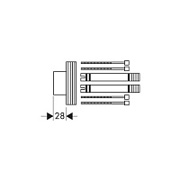Axor Starck Удлинение скрытой части душевой колонны 2,8 см, цвет: хром 10980000
