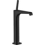 Axor Citterio E Смеситель для раковины высокий на 1 отверстие с донным клап., цвет: матовый черный 36104670