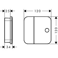 Axor One Запорный вентиль, внешняя часть, цвет: матовый белый 45771700