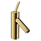 Axor Starck Смеситель для раковины на 1 отверстие с донным клапаном, цвет: полированное золото 10010990