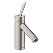 Axor Starck Смеситель для раковины однорычажный на 1 отверстие с дон. клап., цвет: нержавеющая сталь 10018800