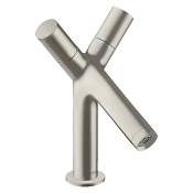 Axor Starck Смеситель для раковины на 1 отверстие с донным клапаном, цвет: нержавеющая сталь 10030800