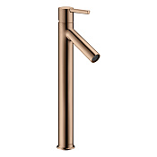 Axor Starck Смеситель для раковины высокий на 1 отверстие с д/к, цвет: полированное розовое золото 10103300