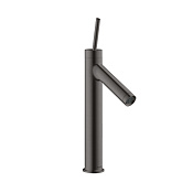 Axor Starck Смеситель для раковины высокий на 1 отверстие с дон. кл., цвет: шлифованный черный хром 10123340