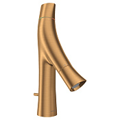 Axor Starck Organic Смеситель для раковины на 1 отверстие с донным клап., цвет: шлифованное золото 12010250