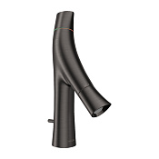 Axor Starck Organic Смеситель для раковины на 1 отверстие с дон. клап., цвет: шлифован. черный хром 12010340