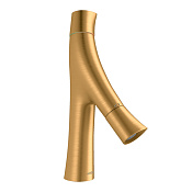 Axor Starck Organic Смеситель для раковины на 1 отверстие с донным клап., цвет: шлифованное золото 12011250