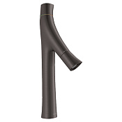 Axor Starck Organic Смеситель для раковины высокий на 1 отверстие с д/к, цвет: шлифован. черный хром 12012340