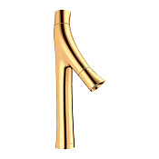 Axor Starck Organic Смеситель для раковины высокий на 1 отверстие с д/к, цвет: полированное золото 12012990