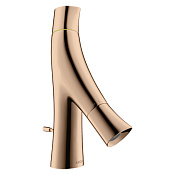 Axor Starck Organic Смеситель для раковины на 1 отверстие с д/к, цвет: полированное розовое золото 12014300