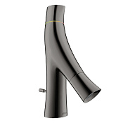 Axor Starck Organic Смеситель для раковины на 1 отверстие с дон. клап., цвет: полирован. черный хром 12014330