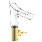 Axor Starck V Смеситель для раковины на 1 отверстие с донным клапаном, цвет: шлифованная латунь 12112950