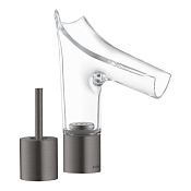 Axor Starck V Смеситель для раковины на 2 отверстия с донным клапаном, цвет: шлифованный черный хром 12115340