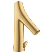 Axor Starck Organic Смеситель для раковины электронный без донного клапана, цвет: шлифованное золото 12173250